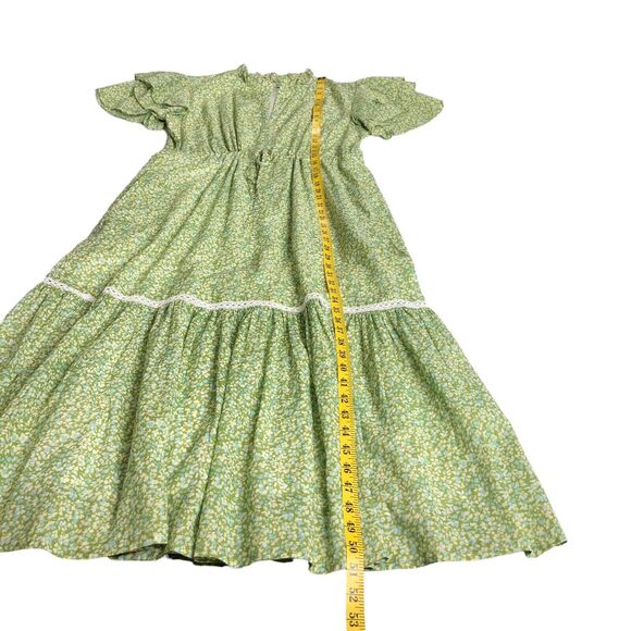 Olivia James The Label Dress Womens L Floral Delia Maxi Flutter Sleeve Cottage - Picture 12 of 16